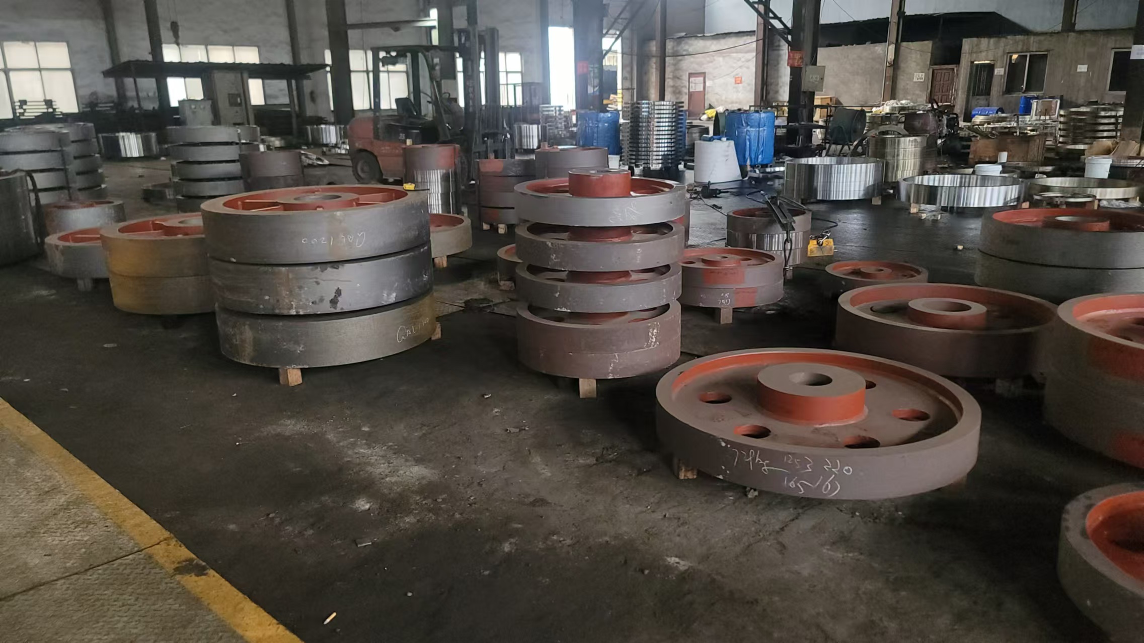 沖壓機用焊接齒圈毛坯 大齒圈焊接 45鋼鍛件 42CrMo碾環(huán)鍛件 